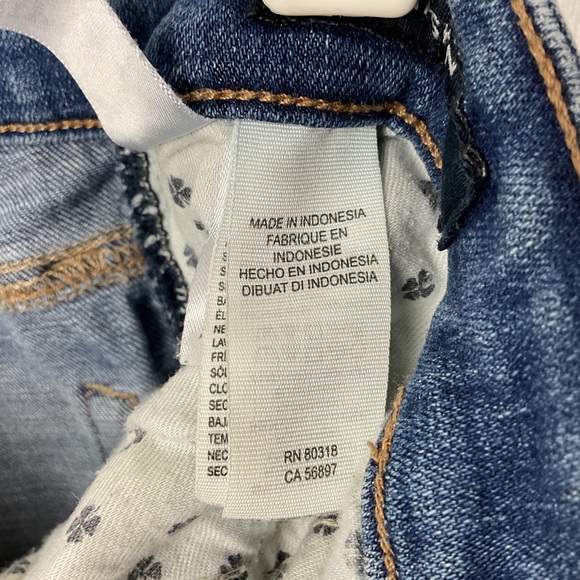 Pre-Owned Lucky Brand Ava Skinny Stone Washed Jeans with Frayed Cuffs, Size 4 - Picture 11 of 16